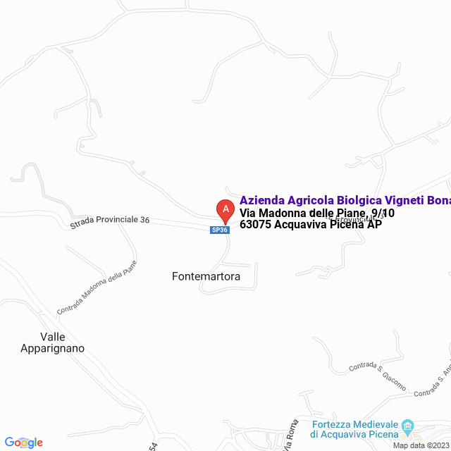 apri la mappa di Azienda Agricola Biolgica Vigneti Bonaventura