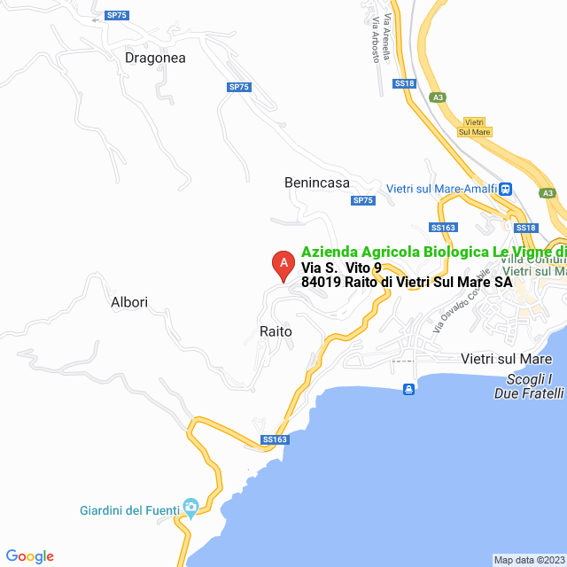 apri la mappa di Azienda Agricola Biologica Le Vigne di Raito di Patrizia Malanga