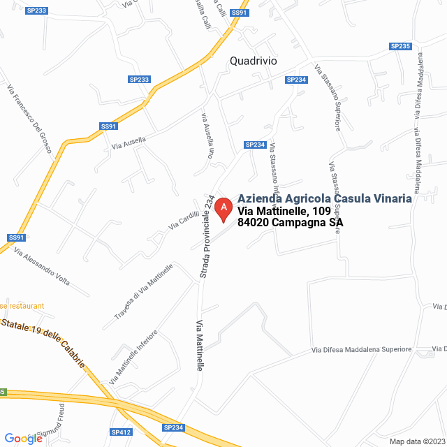 apri la mappa di Azienda Agricola Casula Vinaria
