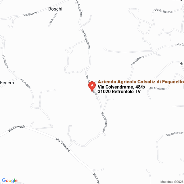 apri la mappa di Azienda Agricola Colsaliz di Faganello Antonio