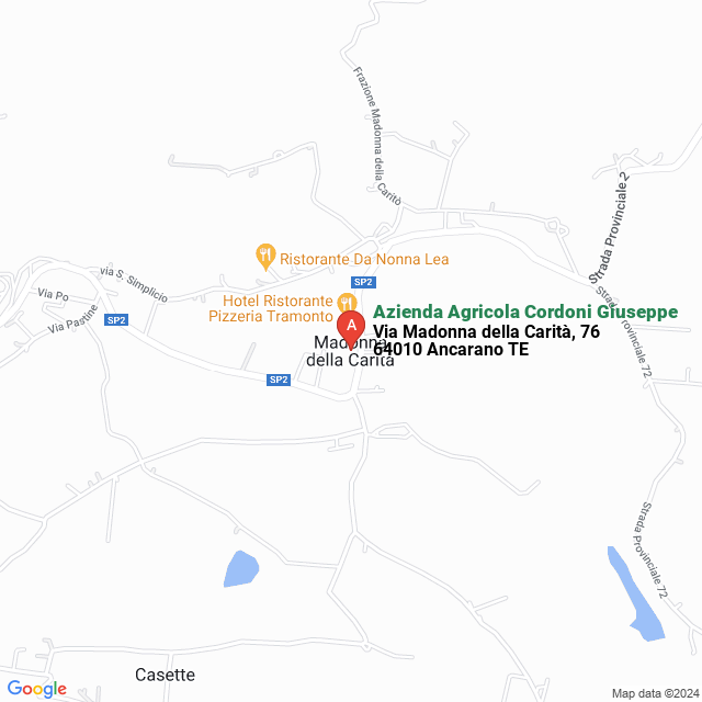 apri la mappa di Azienda Agricola Cordoni Giuseppe
