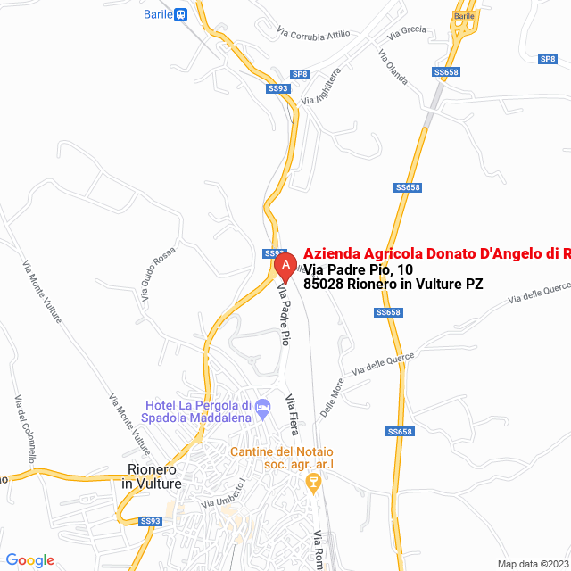 apri la mappa di Azienda Agricola Donato D‘Angelo di Ruppi Filomena