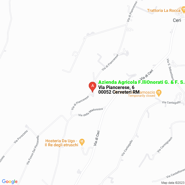 apri la mappa di Azienda Agricola F.lliOnorati G. & F. S.n.c.