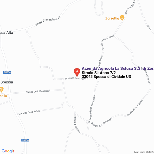 apri la mappa di Azienda Agricola La Sclusa S.S. di Zorzettig Gino e Figli