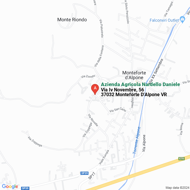 apri la mappa di Azienda Agricola Nardello Daniele