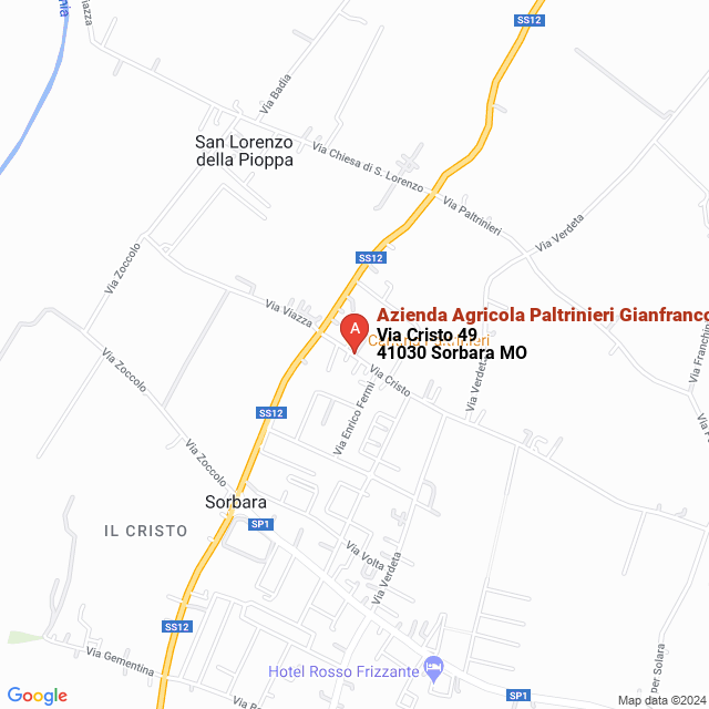 apri la mappa di Azienda Agricola Paltrinieri Gianfranco