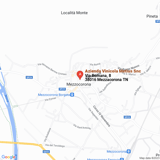 apri la mappa di Azienda Vinicola Metius Snc