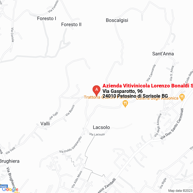 apri la mappa di Azienda Vitivinicola Lorenzo Bonaldi S.r.l. - Cascina Del Bosco