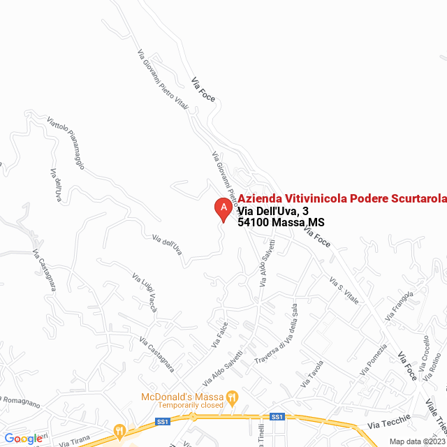 apri la mappa di Azienda Vitivinicola Podere Scurtarola di Lorieri Pierpaolo