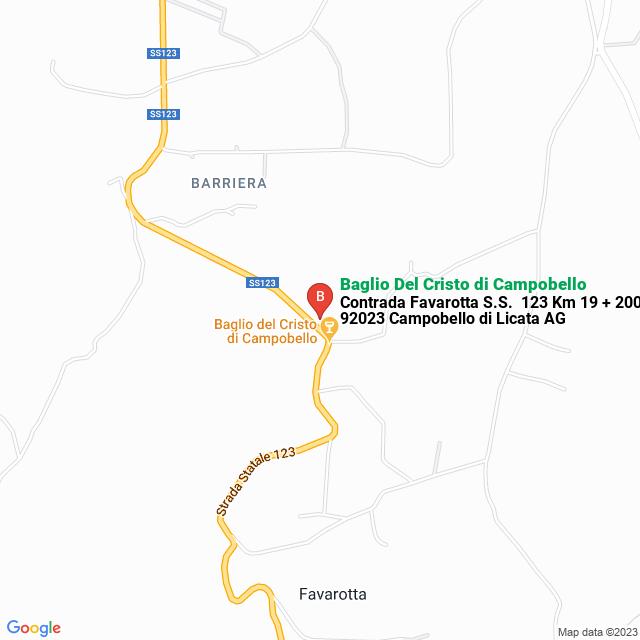 apri la mappa di Baglio Del Cristo di Campobello