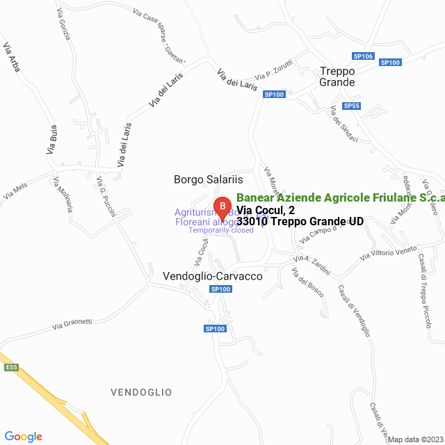 apri la mappa di Banear Aziende Agricole Friulane S.c.a.