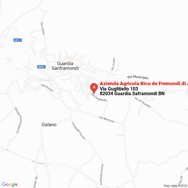 apri la mappa di Azienda Agricola Bicu de Fremundi di Alfonso Colangelo