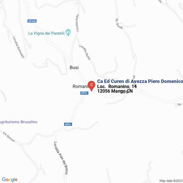 apri la mappa di Ca Ed Curen di Avezza Piero Domenico