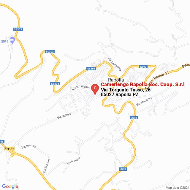 apri la mappa di Camerlengo Rapolla Soc. Coop. S.r.l