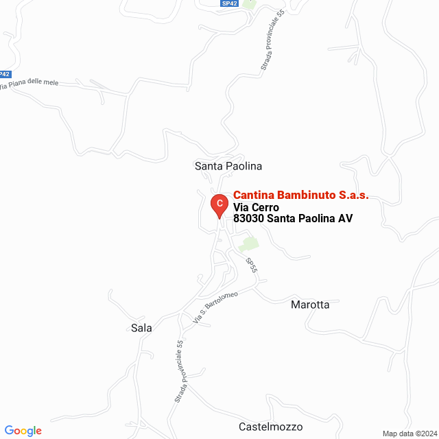 apri la mappa di Cantina Bambinuto S.a.s.