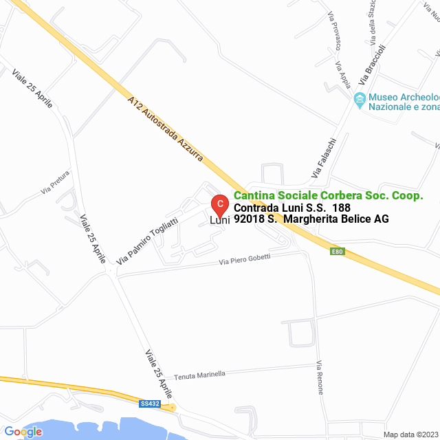 apri la mappa di Cantina Sociale Corbera Soc. Coop.