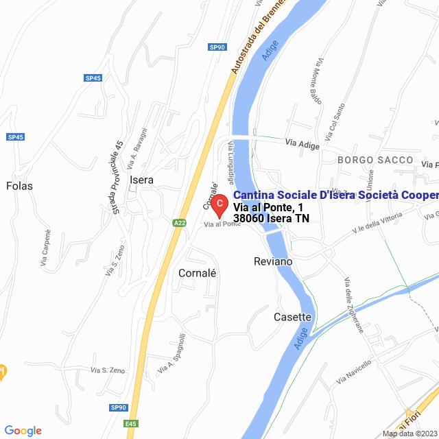 apri la mappa di Cantina Sociale D‘Isera Società Cooperativa Agricola