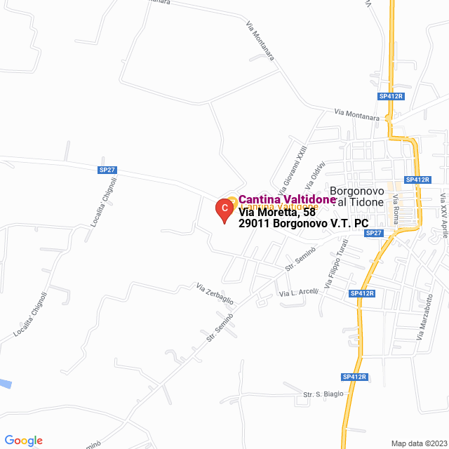 apri la mappa di Cantina Valtidone