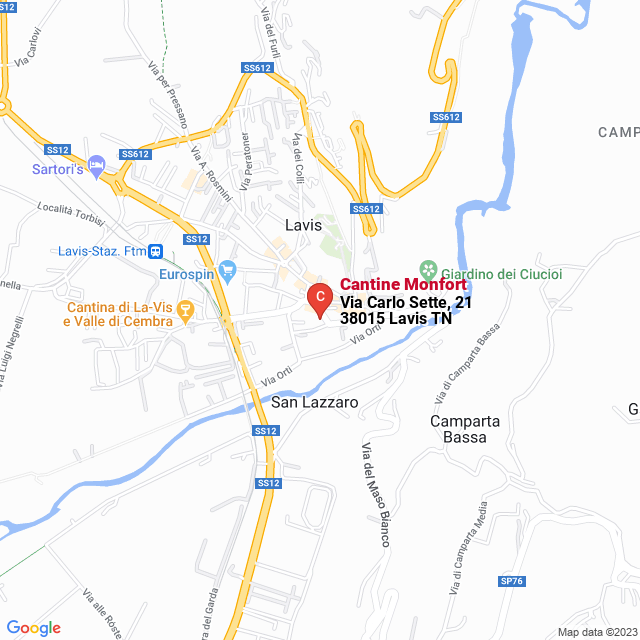 apri la mappa di Cantine Monfort