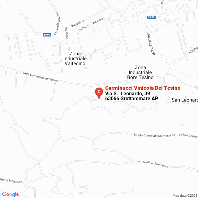 apri la mappa di Carminucci Vinicola Del Tesino