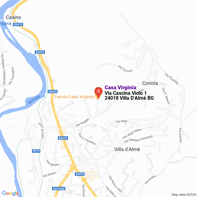 apri la mappa di Casa Virginia