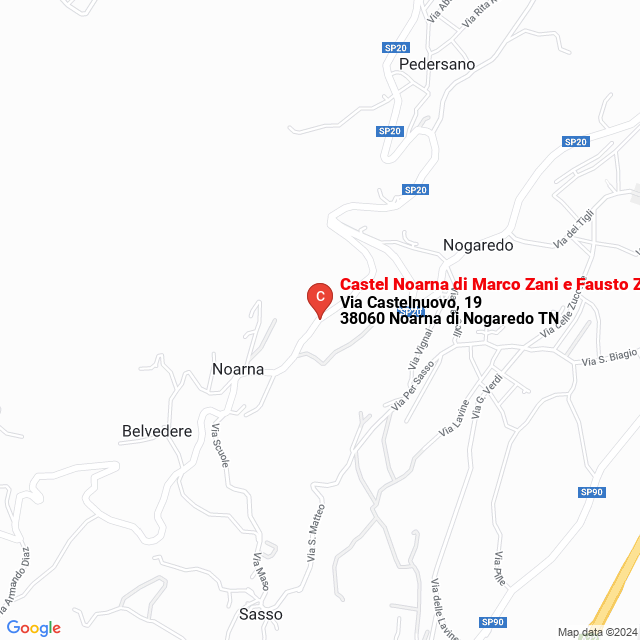 apri la mappa di Castel Noarna di Marco Zani e Fausto Zani & C. S.a.s.