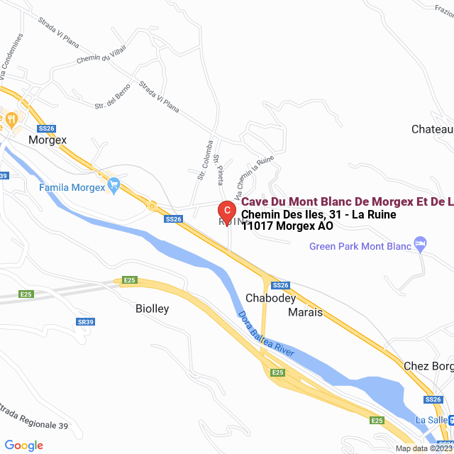 apri la mappa di Cave Du Mont Blanc De Morgex Et De La Salle