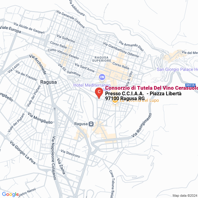 apri la mappa di Consorzio di Tutela Del Vino Cerasuolo di Vittoria Docg