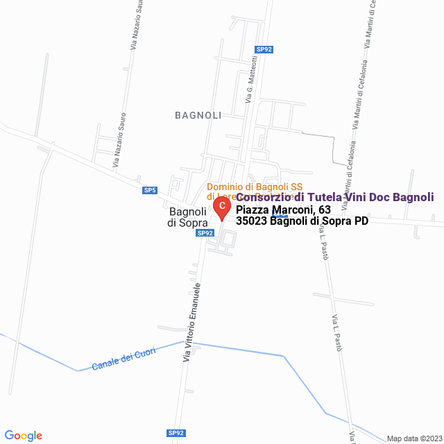 apri la mappa di Consorzio di Tutela Vini Doc Bagnoli