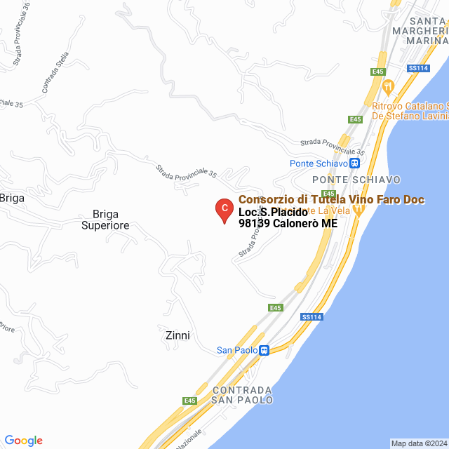 apri la mappa di Consorzio di Tutela Vino Faro Doc