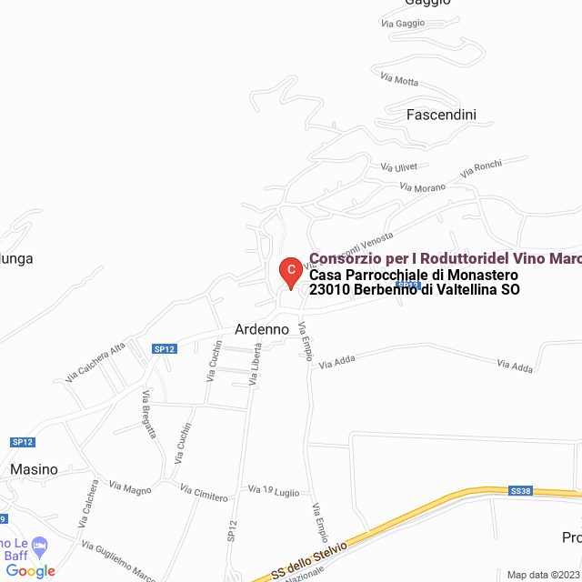 apri la mappa di Consorzio per I Roduttoridel Vino Maroggia