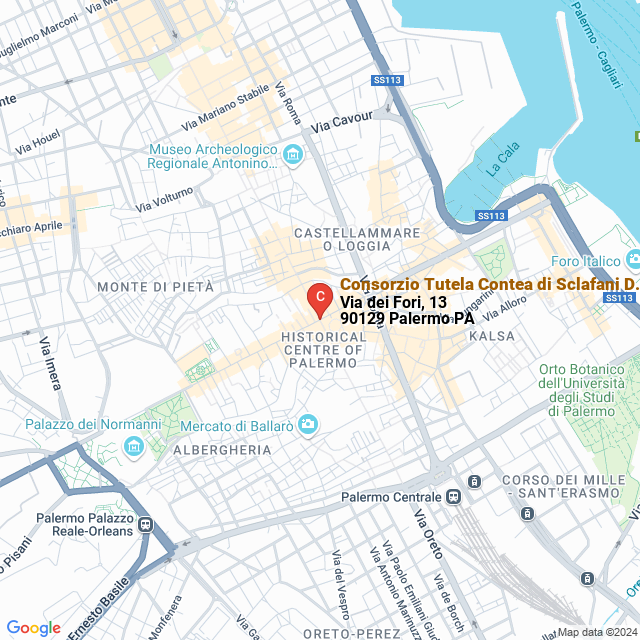 apri la mappa di Consorzio Tutela Contea di Sclafani D.O.C.