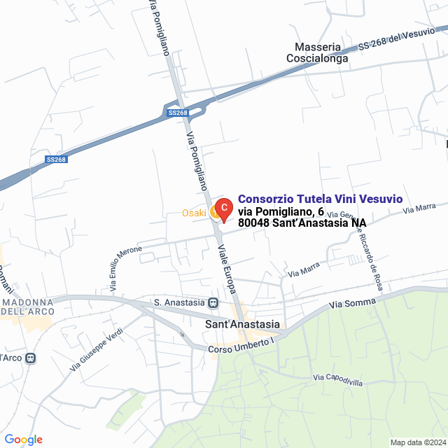 apri la mappa di Consorzio Tutela Vini Vesuvio