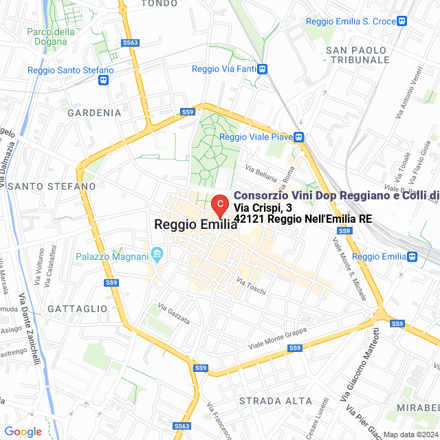 apri la mappa di Consorzio Vini Dop Reggiano e Colli di Scandiano e di Canossa