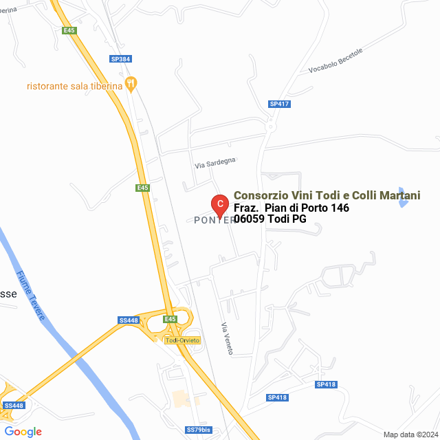 apri la mappa di Consorzio Vini Todi e Colli Martani