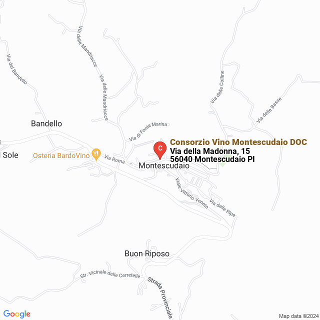 apri la mappa di Consorzio Vino Montescudaio DOC