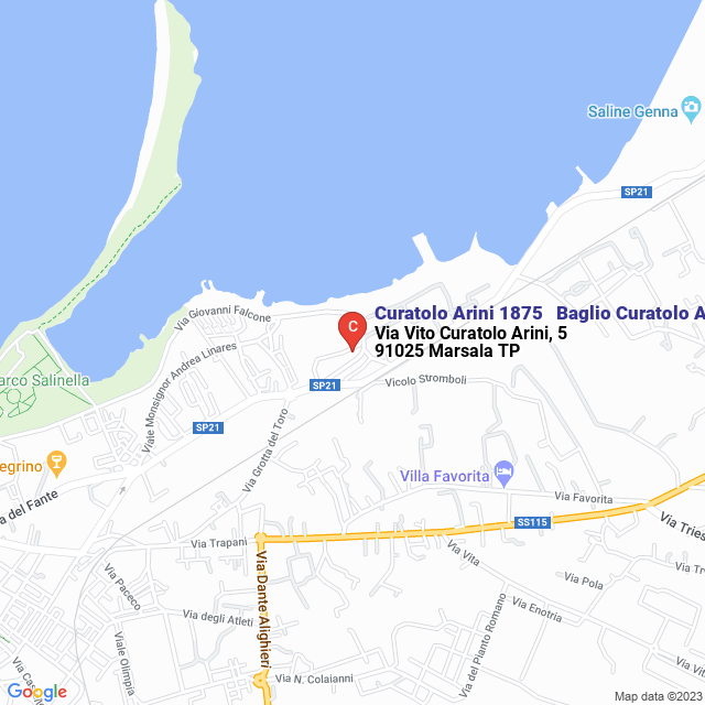 apri la mappa di Curatolo Arini 1875 - Baglio Curatolo Arini 1875 S.r.l.