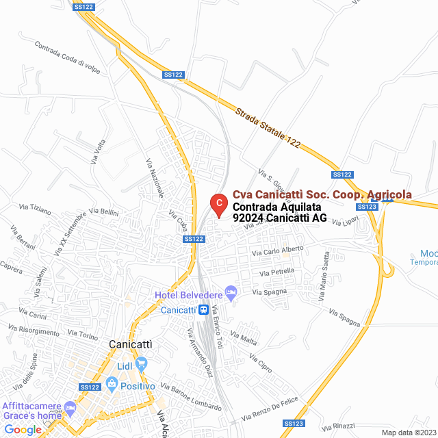 apri la mappa di Cva Canicattì Soc. Coop. Agricola