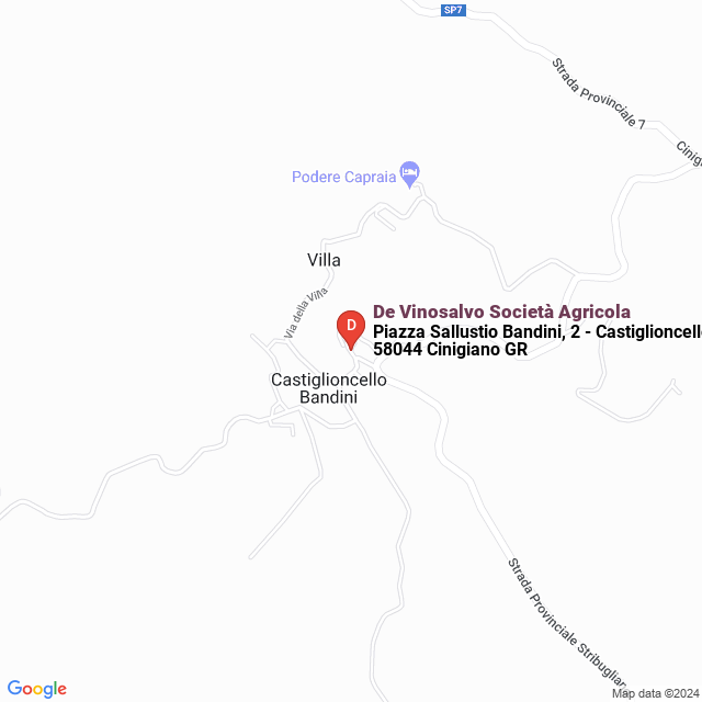 apri la mappa di De Vinosalvo Società Agricola