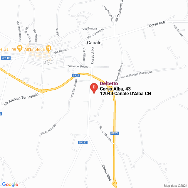 apri la mappa di Deltetto