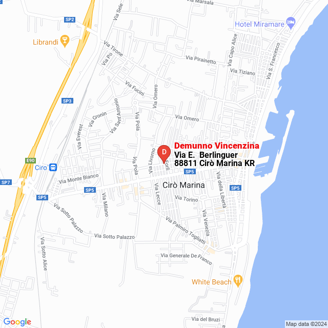 apri la mappa di Demunno Vincenzina