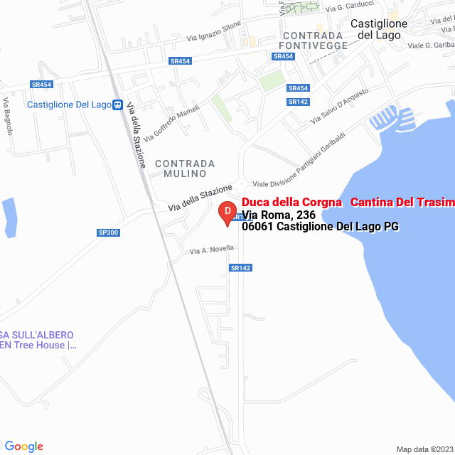 apri la mappa di Duca della Corgna - Cantina Del Trasimeno