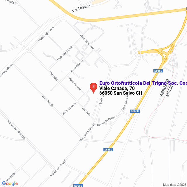 apri la mappa di Euro-Ortofrutticola Del Trigno Soc. Coop. Agr.