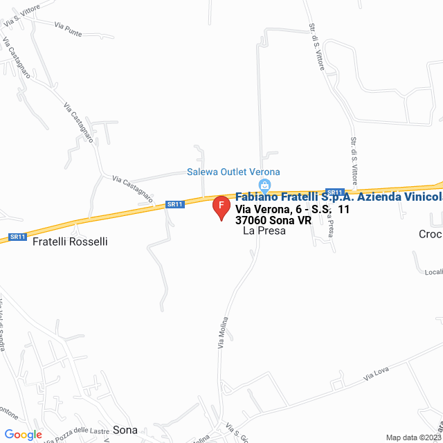 apri la mappa di Fabiano Fratelli S.p.A. Azienda Vinicola