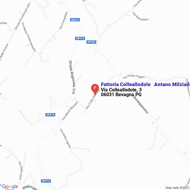 apri la mappa di Fattoria Colleallodole - Antano Milziade