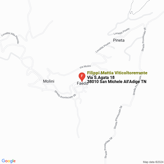 apri la mappa di Filippi Mattia Viticoltorerrante