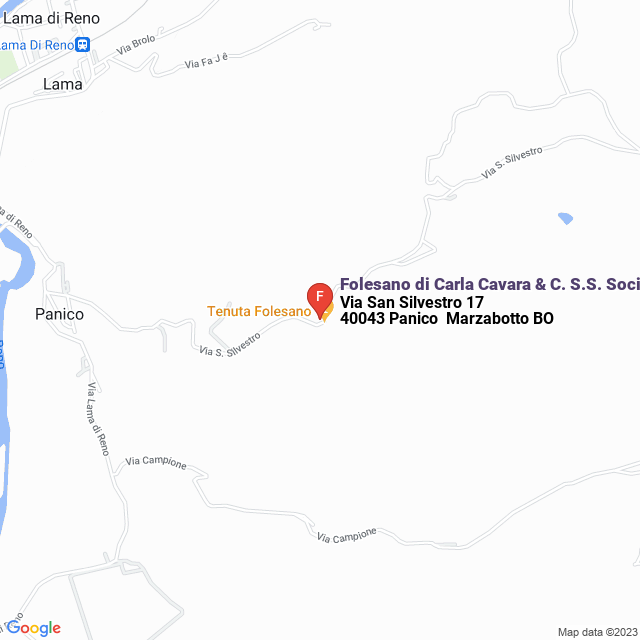 apri la mappa di Folesano di Carla Cavara & C. S.S. Società Agricola