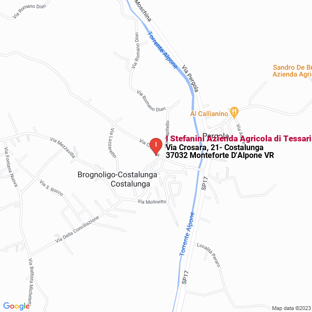 apri la mappa di I Stefanini Azienda Agricola di Tessari Francesco e Luisa SS