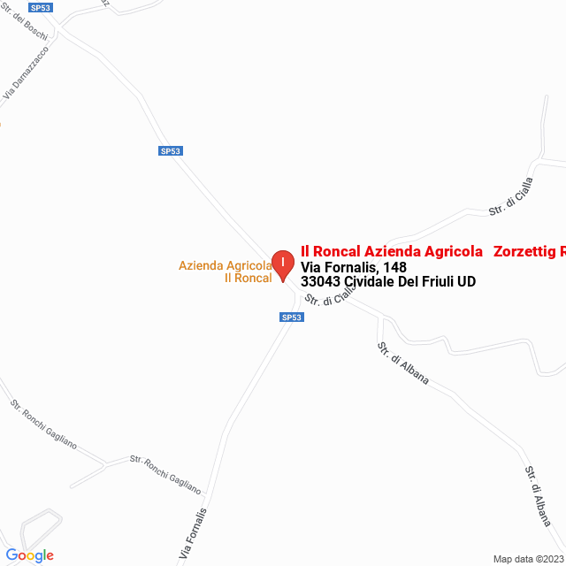 apri la mappa di Il Roncal Azienda Agricola - Zorzettig Roberto Eredi di Moreale Martina