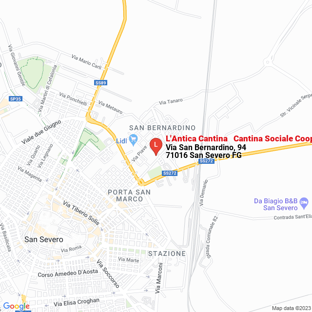 apri la mappa di L‘Antica Cantina - Cantina Sociale Cooperativa di San Severo